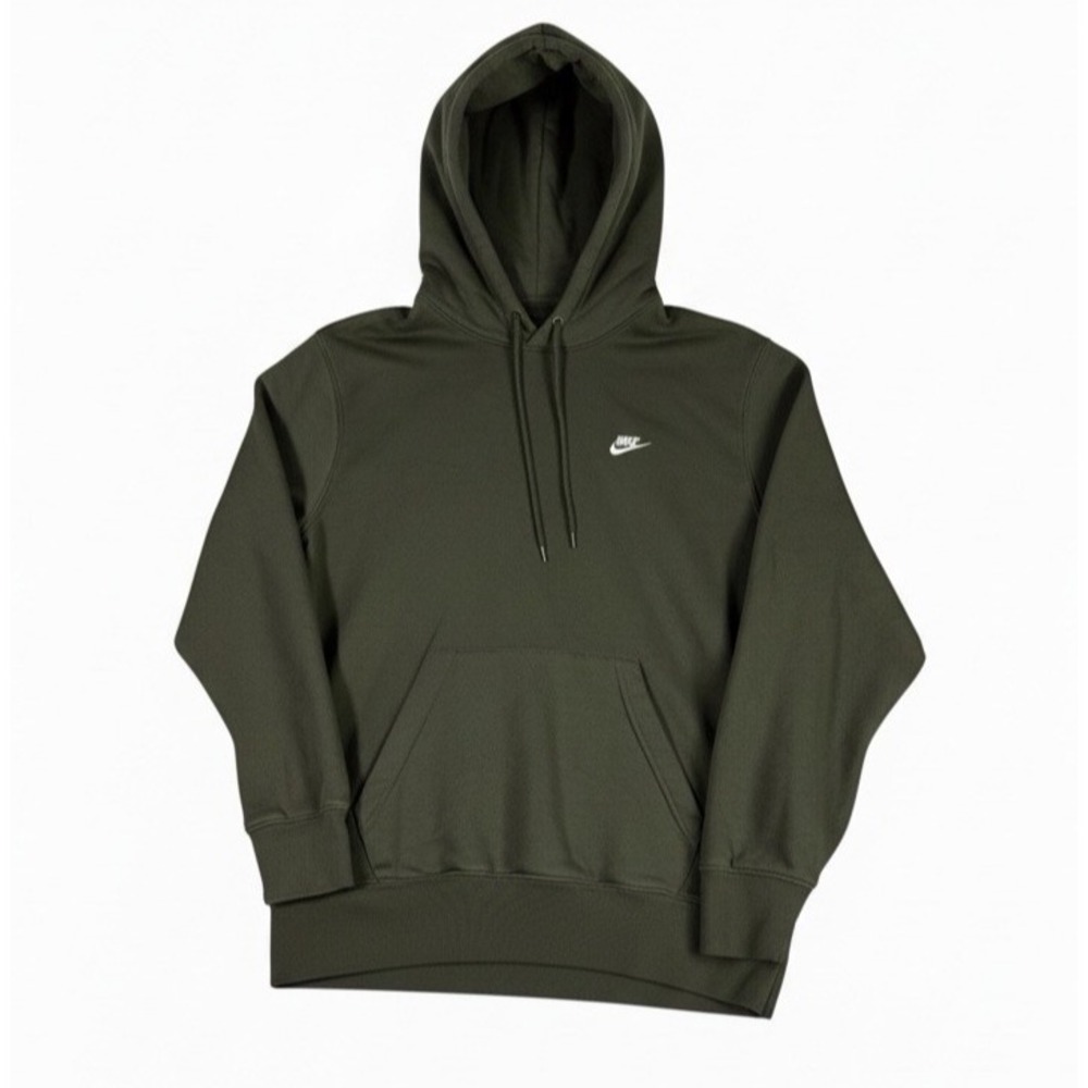 Nike Club Fleece Pullover Hoodie Sequoia Green  Mens‎ Medium FN3859-355